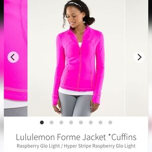 Lululemon Forme Jacket Cuffins *callout*